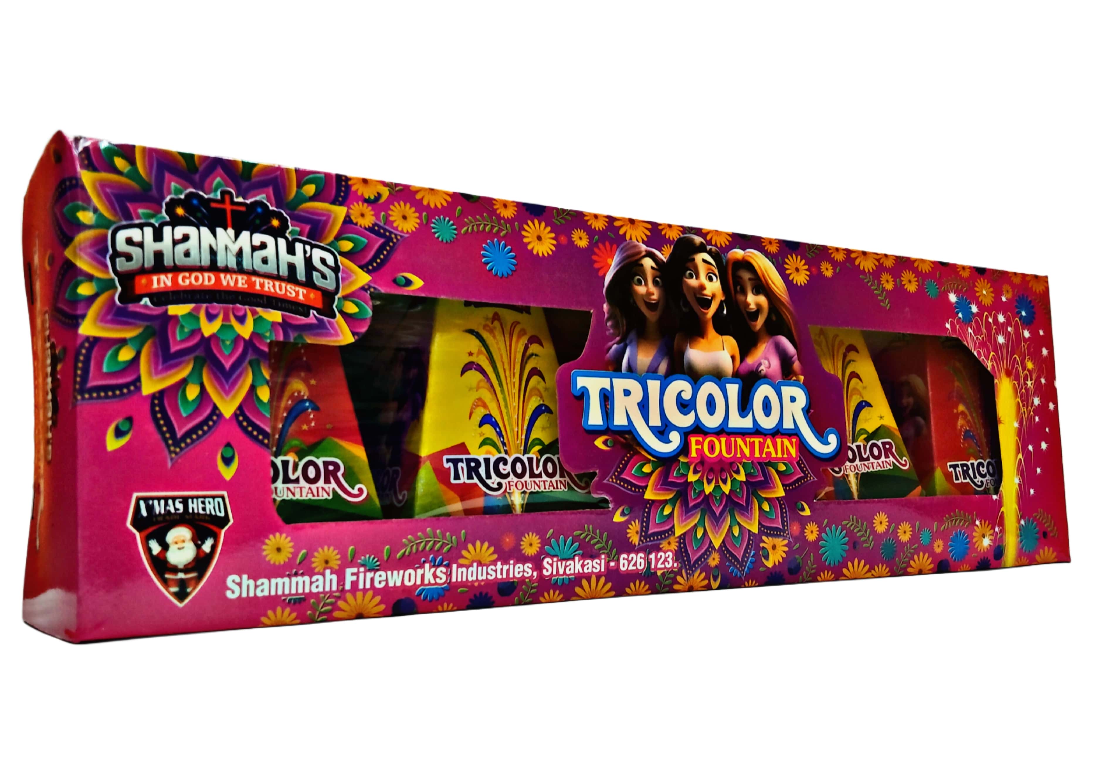 Tricolour Fountain (5Pcs)-Colour