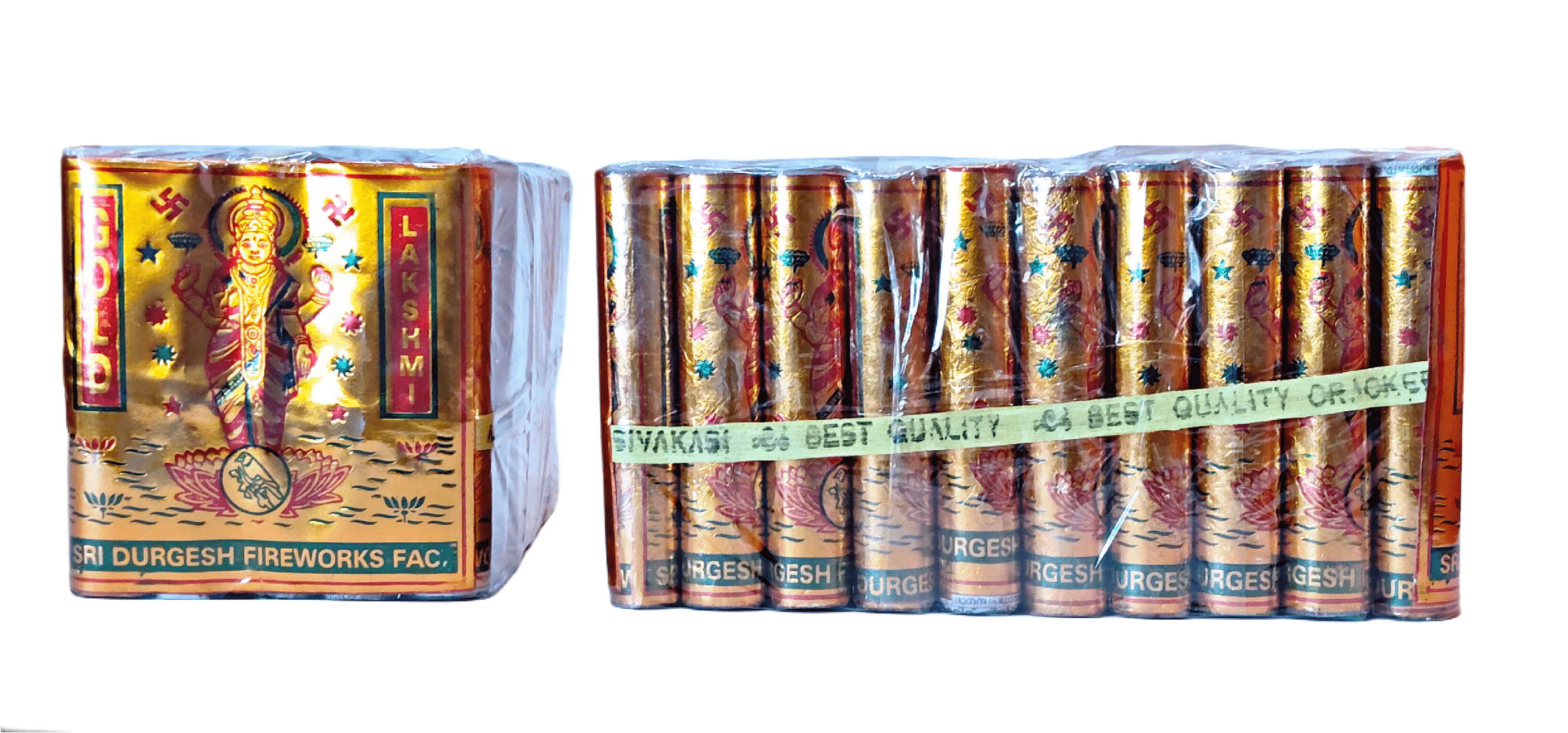 4" Gold Lakshmi (1 BDL / 10 PKT)