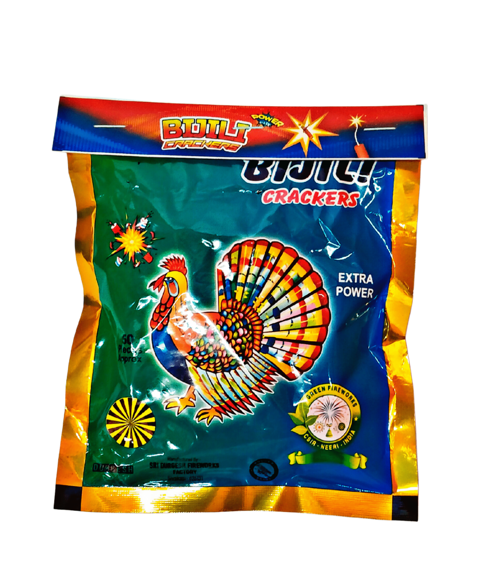 Red Bijili Crackers (50Pcs)-Gold Bag